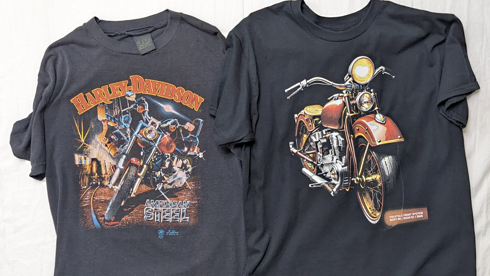 Vintage bike T-shirt full comparison